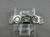 ESTATE PRINCESS ROUND DIAMOND BEZEL ANNIVERSARY WEDDING 14KT W GOLD RING #16953