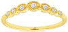 .12CT DIAMOND 14KT YELLOW GOLD ROUND 7 STONE OVAL SETTING FILIGREE MILGRAIN RING