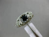 .76CT DIAMOND & AAA ROUND SAPPHIRE 14KT WHITE GOLD OPEN FILIGREE ENGAGEMENT RING
