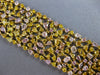 GIA EXTRA LARGE 29.1CT MULTI COLOR DIAMOND 18KT YELLOW GOLD 3D TENNIS BRACELET
