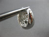 LARGE 2.81CT DIAMOND 18K WHITE GOLD MULTI ROW DOME SHAPE HUGGIE HANGING EARRINGS