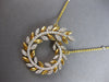 EXTRA LARGE 2.25CT DIAMOND 14KT YELLOW GOLD MULTI LEAF CRISS CROSS LOVE NECKLACE