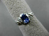 ESTATE WIDE .77CT DIAMOND & AAA TANZANITE 14KT WHITE GOLD ENGAGEMENT RING #15106