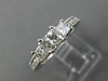 ESTATE .89CT ROUND & PRINCESS DIAMOND 14KT WHITE GOLD 3D ENGAGEMENT RING #25784