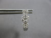 .75CT DIAMOND 14KT WHITE GOLD FLOWER PAST PRESENT FUTURE LEVERBACK HOOP EARRINGS