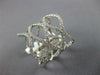 ESTATE LARGE 1.41CT DIAMOND 18K WHITE GOLD MULTI ROW MULTI WAVE ANNIVERSARY RING