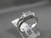 ESTATE .38CT PRINCESS & ROUND CUT DIAMOND 18KT WHITE GOLD FRIENDSHIP RING #18277