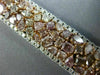 ESTATE LARGE 22.84CT MULTI COLOR DIAMOND 18KT WHITE & ROSE GOLD TENNIS BRACELET