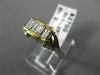 ESTATE .84CT EMERALD CUT DIAMOND 14KT WHITE & YELLOW GOLD ENGAGEMENT RING #3756