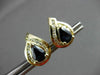 ESTATE 1.95CT DIAMOND & SAPPHIRE 14KT YELLOW GOLD CLUSTER STUD EARRINGS #23346