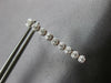 ESTATE .54CT DIAMOND 14KT WHITE GOLD 3D ETOILE BAR BEZEL HANGING EARRINGS #27130