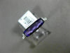 ESTATE 1.31CT DIAMOND & AAA EXTRA FACET AMETHYST 14KT WHITE GOLD SEMI BEZEL RING