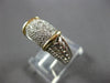 WIDE .21CT DIAMOND 14K YELLOW GOLD & 925 SILVER MULTI ROW SQUARE FUN RING #28298