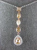 1.87CT WHITE & FANCY YELLOW DIAMOND 18KT WHITE & ROSE GOLD 3D TEAR DROP NECKLACE