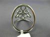 ESTATE EXTRA LARGE .85CT DIAMOND 14KT WHITE GOLD 3D FLOWER OPEN FILIGREE RING