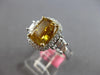 GIA LARGE 3.72CT WHITE & FANCY YELLOW DIAMOND 18KT WHITE GOLD MULTI SHAPE RING