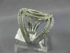 ESTATE LARGE .93CT DIAMOND 14KT WHITE GOLD 3D MULTI ROW INFINITY LOVE KNOT RING
