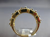 LARGE 1.15CT DIAMOND 14KT YELLOW GOLD ROUND & BAGUETTE UNISEX ANNIVERSARY RING