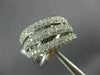 ESTATE LARGE 2.09CT DIAMOND 14K WHITE GOLD MULTI ROW CRISS CROSS FUN RING #18560