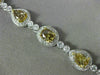 ESTATE 8.3CT WHITE CHOCOLATE FANCY YELLOW DIAMOND 18K 2TONE GOLD TENNIS BRACELET
