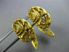 ESTATE 14KT YELLOW GOLD 3D CLASSIC FLOWER OPEN FILIGREE FLORAL MEN'S CUFFLINKS