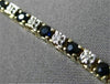ESTATE 1.35CT DIAMOND & AAA SAPPHIRE 14K W&Y GOLD SQUARE TENNIS BRACELET 22378