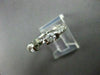 ESTATE .46CT DIAMOND 14KT WHITE GOLD 3 STONE SEMI MOUNT ENGAGEMENT RING #1550