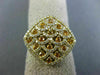 ESTATE WIDE 1.07CT DIAMOND & AAA YELLOW SAPPHIRE 14KT YELLOW GOLD FILIGREE RING