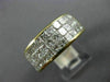 ESTATE WIDE 3.30CT PRINCESS CUT DIAMOND 18KT YELLOW GOLD ANNIVERSARY RING #21678