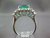 EXTRA LARGE 6.73CT DIAMOND & AAA EMERALD 14KT WHITE GOLD ENGAGEMENT RING #27282