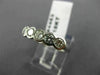 ESTATE 1CT DIAMOND 18KT WHITE GOLD 5 STONE BEZEL WEDDING ANNIVERSARY RING #4453