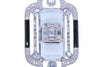 EXTRA LARGE 7.33CT DIAMOND & BLACK ENAMEL 18KT WHITE GOLD 3D ENGAGEMENT PENDANT