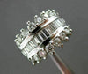 ESTATE WIDE 1.16CT DIAMOND 14KT WHITE GOLD CLASSIC LOVE ANNIVERSARY RING #11405