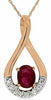 ESTATE .47CT DIAMOND & AAA RUBY 14KT ROSE GOLD 3D OVAL & ROUND INFINITY PENDANT
