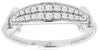 .25CT DIAMOND 14K WHITE GOLD CLASSIC 2 ROW GRADUATING LOVE KNOT ANNIVERSARY RING