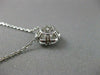 ANTIQUE 2.0CT DIAMOND 14KT WHITE GOLD FLOWER CLUSTER BY THE YARD NECKLACE #2676