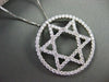 ESTATE EXTRA LARGE 2.68CT DIAMOND 14KT WHITE GOLD STAR OF DAVID PENDANT #ELV15