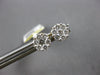 ESTATE .50CT DIAMOND 14K WHITE GOLD 3D CLASSIC CLUSTER FLOWER SCREWBACK EARRINGS