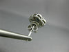 ESTATE .19CT DIAMOND & AAA SAPPHIRE 14KT WHITE GOLD FLOWER SQUARE STUD EARRINGS