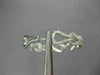 ESTATE LARGE 2.37CT DIAMOND 18KT WHITE GOLD DOUBLE SIDED LOVE KNOT HOOP EARRINGS