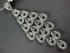 EXTRA LARGE 2.49CT DIAMOND 14KT WHITE GOLD 3D MULTI TEAR DROP CHANDELIER PENDANT