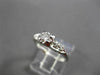 ANTIQUE OLD EURO MINE CUT DIAMOND 14KT WHITE GOLD FILIGREE PROMISE RING #11634