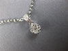 ESTATE SMALL .19CT DIAMOND 18KT WHITE GOLD 3D CLUSTER FLOWER LOVE PENDANT