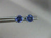 ESTATE 1.70CT AAA TANZANITE 14KT WHITE GOLD ROUND STUD EARRINGS BEAUTIFUL #22315