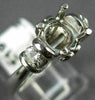 ESTATE 24CT DIAMOND 18KT WHITE GOLD HEART ROUND SEMI MOUNT ENGAGEMENT RING #1671