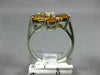 ESTATE WIDE 3.15CT WHITE & CHOCOLATE FANCY DIAMOND 14K WHITE GOLD 3D FLOWER RING