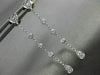 ESTATE .18CT DIAMOND 18KT WHITE GOLD 3D HEART ETOILE TEAR DROP HANGING EARRINGS