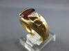 .73CT DIAMOND & AAA GARNET 14KT YELLOW GOLD 3D OVAL ETOILE TRIANGULAR FUN RING