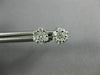 ESTATE .40CT DIAMOND 14KT WHITE GOLD CLASSIC CLUSTER FLOWER STUD EARRINGS #26644