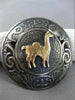 ANTIQUE LARGE 18K YELLOW GOLD & 925 SILVER CAMEL LAMA FILIGREE PIN BROOCH #24320